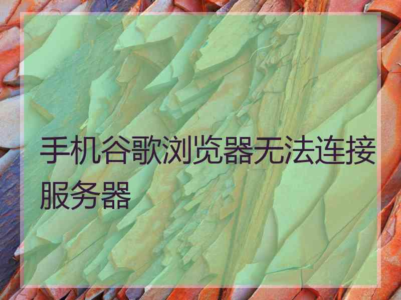 手机谷歌浏览器无法连接服务器