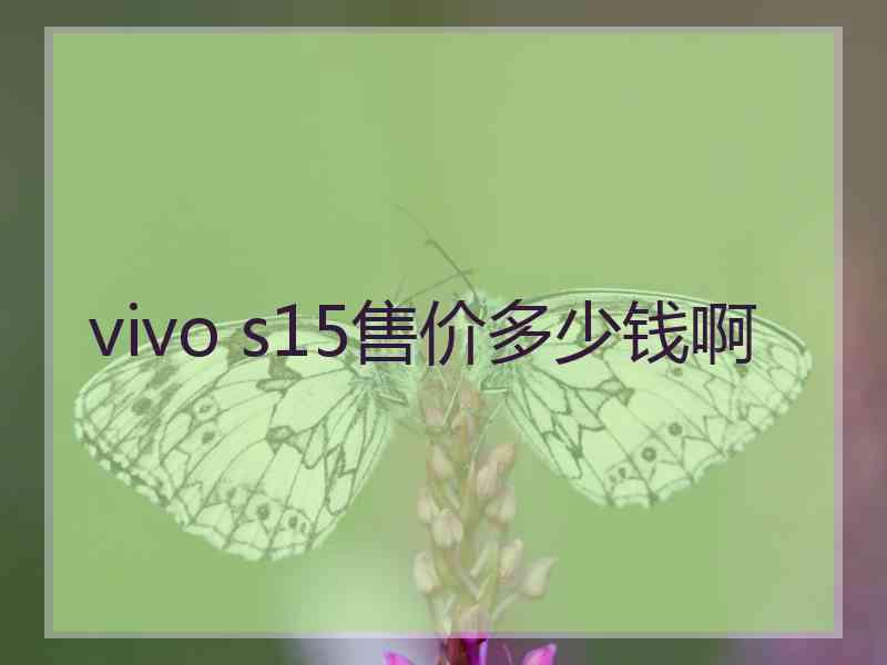 vivo s15售价多少钱啊