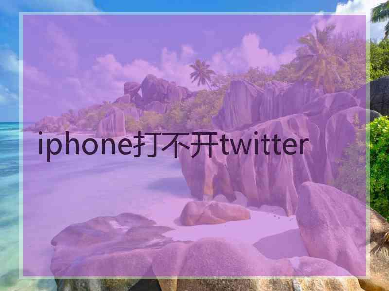 iphone打不开twitter