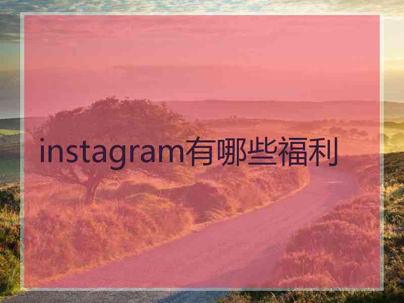 instagram有哪些福利