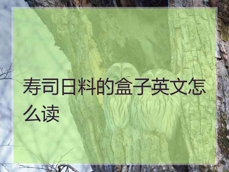 寿司日料的盒子英文怎么读