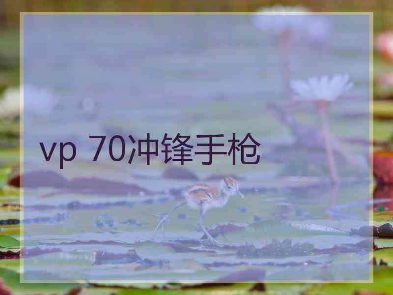 vp 70冲锋手枪