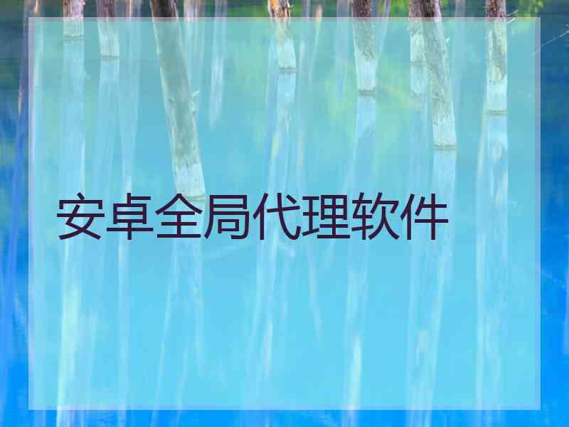 安卓全局代理软件