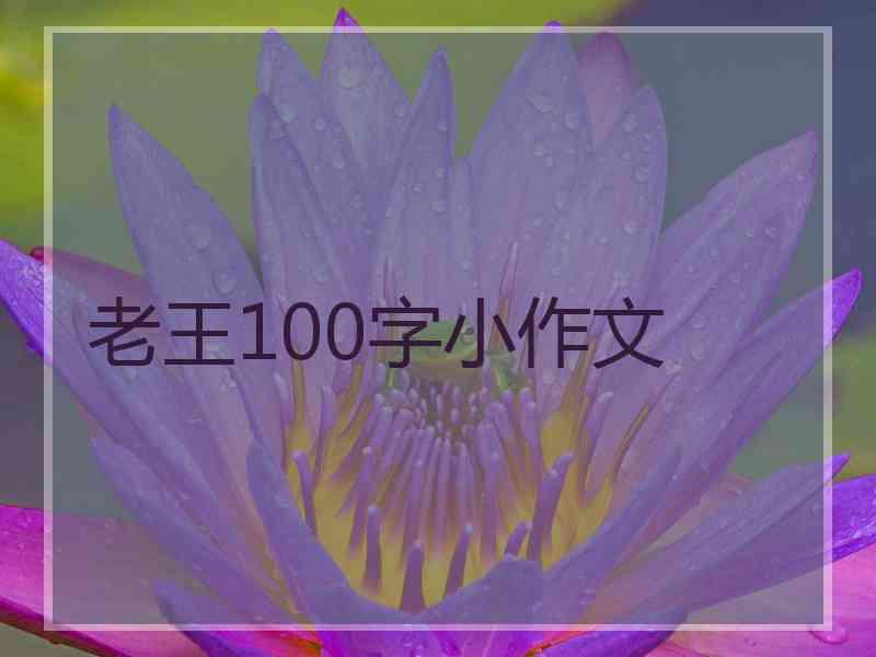 老王100字小作文