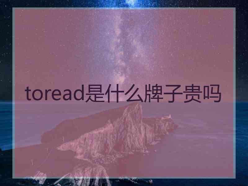 toread是什么牌子贵吗