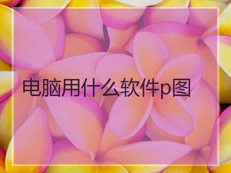 电脑用什么软件p图