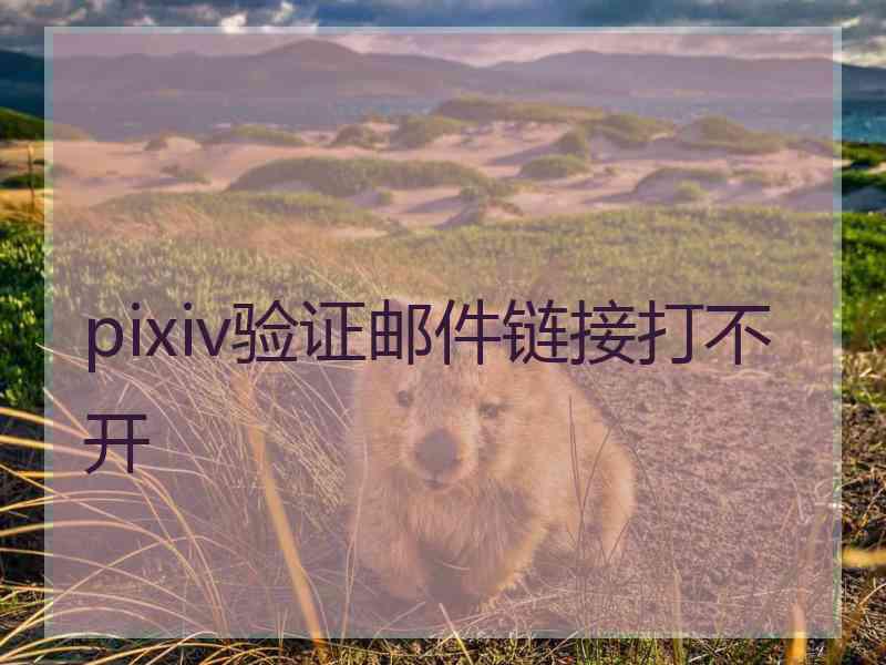 pixiv验证邮件链接打不开