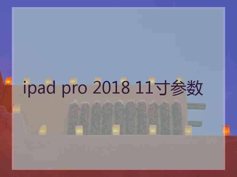 ipad pro 2018 11寸参数