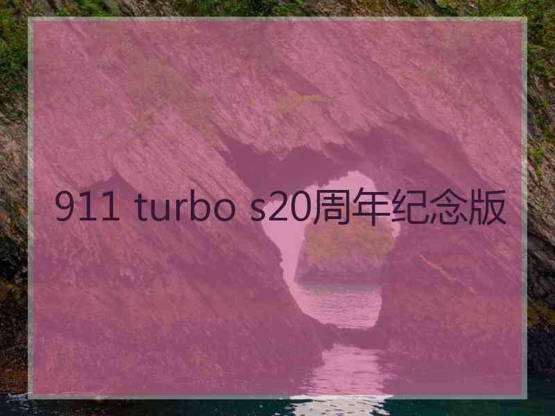 911 turbo s20周年纪念版