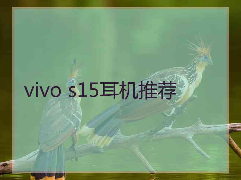 vivo s15耳机推荐