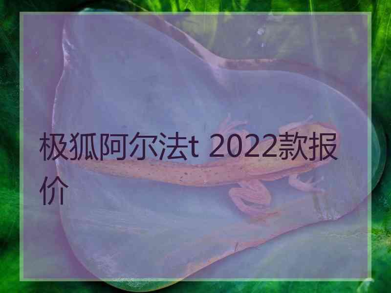 极狐阿尔法t 2022款报价