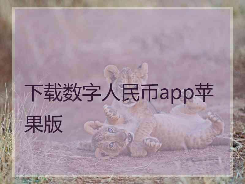 下载数字人民币app苹果版