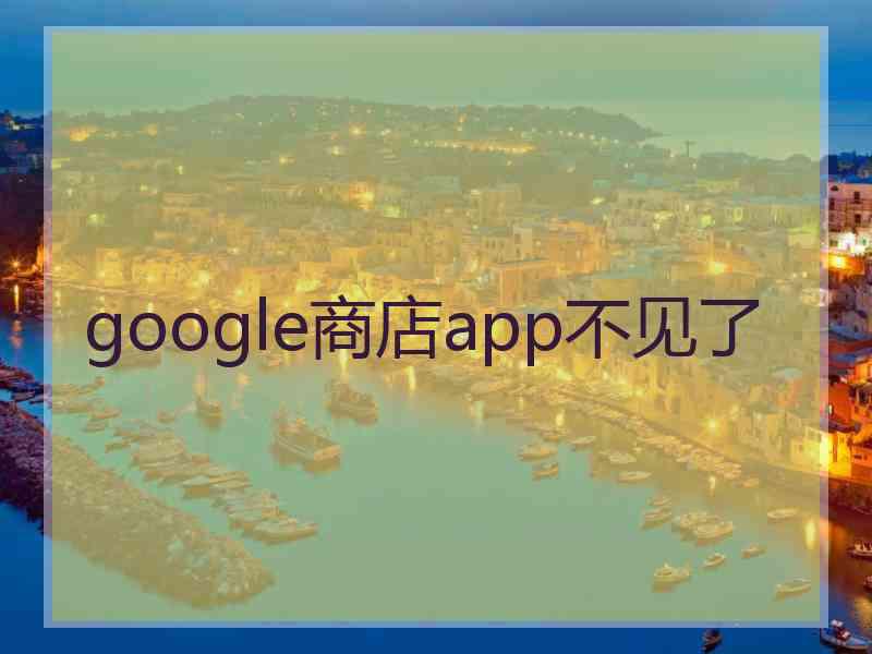 google商店app不见了