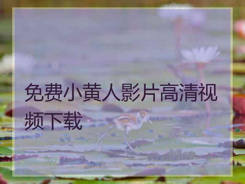 免费小黄人影片高清视频下载