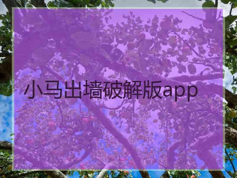 小马出墙破解版app