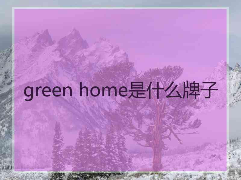 green home是什么牌子