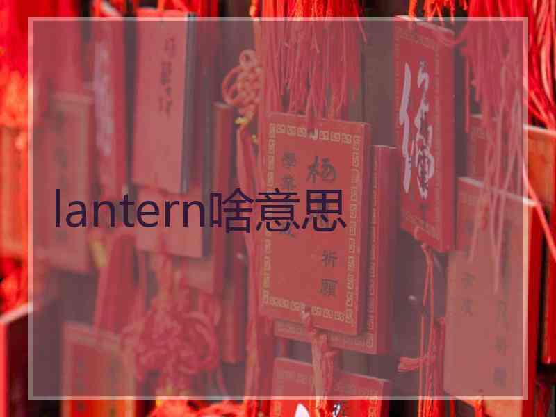 lantern啥意思