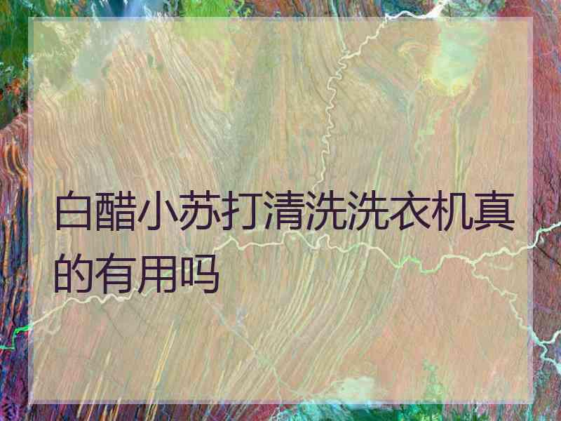 白醋小苏打清洗洗衣机真的有用吗