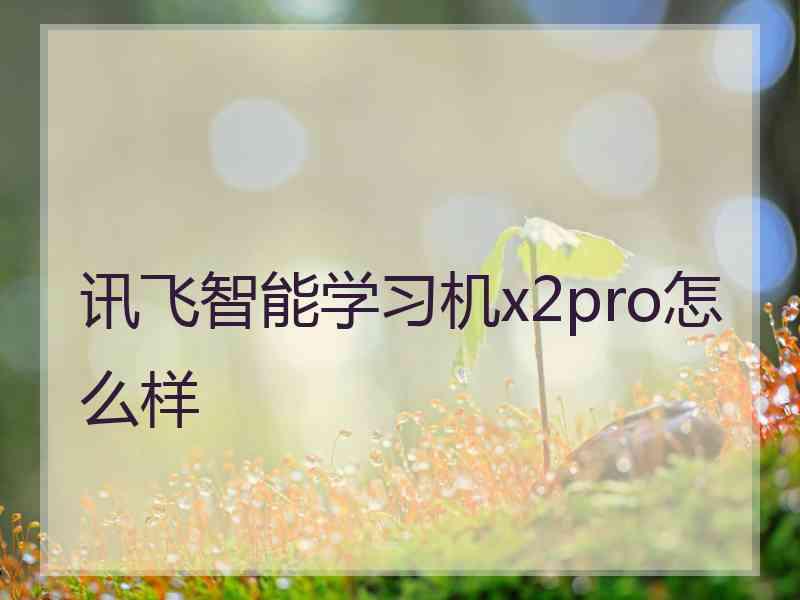 讯飞智能学习机x2pro怎么样