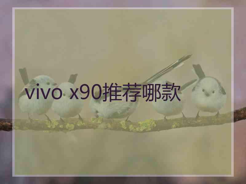 vivo x90推荐哪款