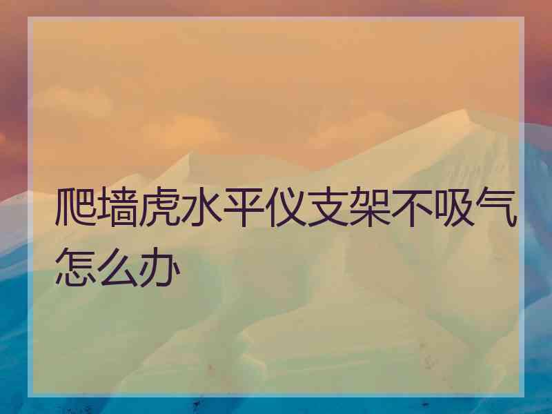 爬墙虎水平仪支架不吸气怎么办