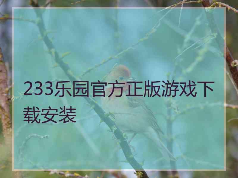 233乐园官方正版游戏下载安装