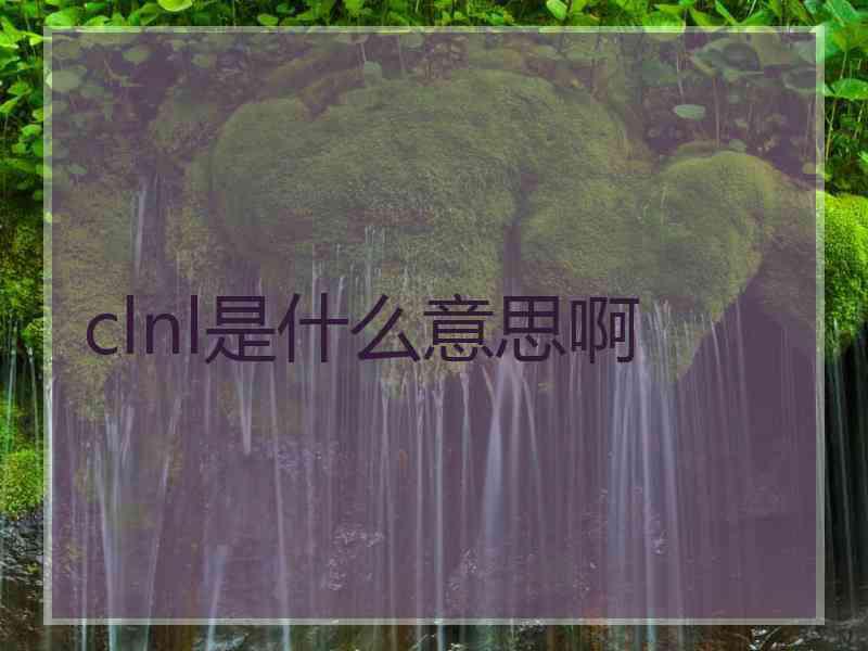 clnl是什么意思啊