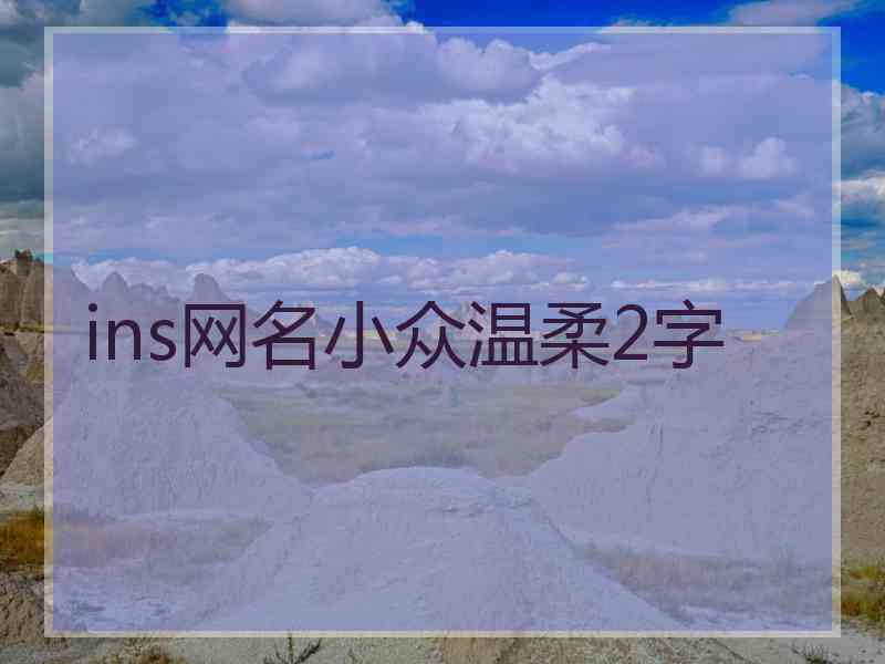 ins网名小众温柔2字