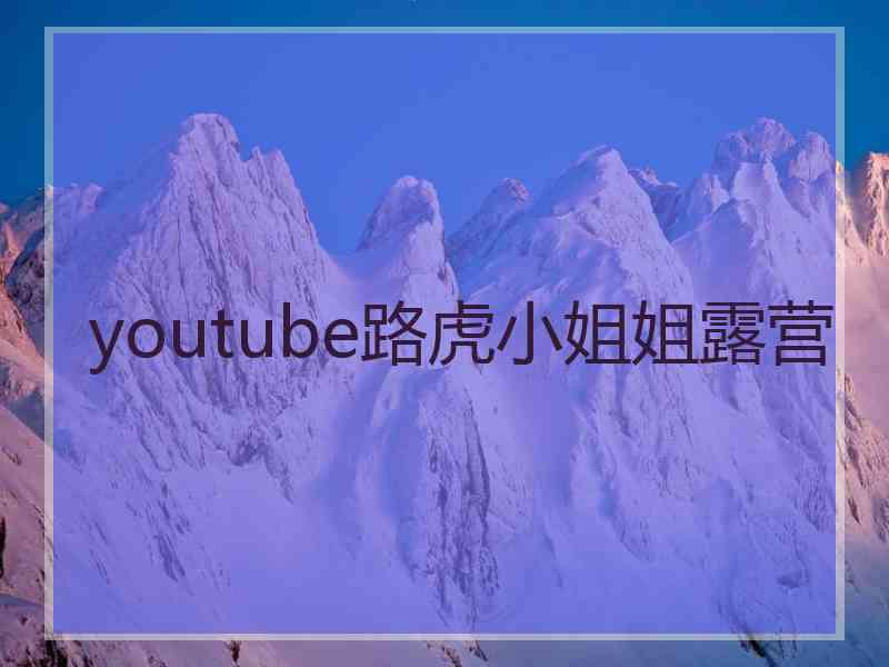 youtube路虎小姐姐露营