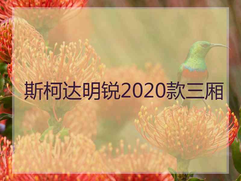 斯柯达明锐2020款三厢