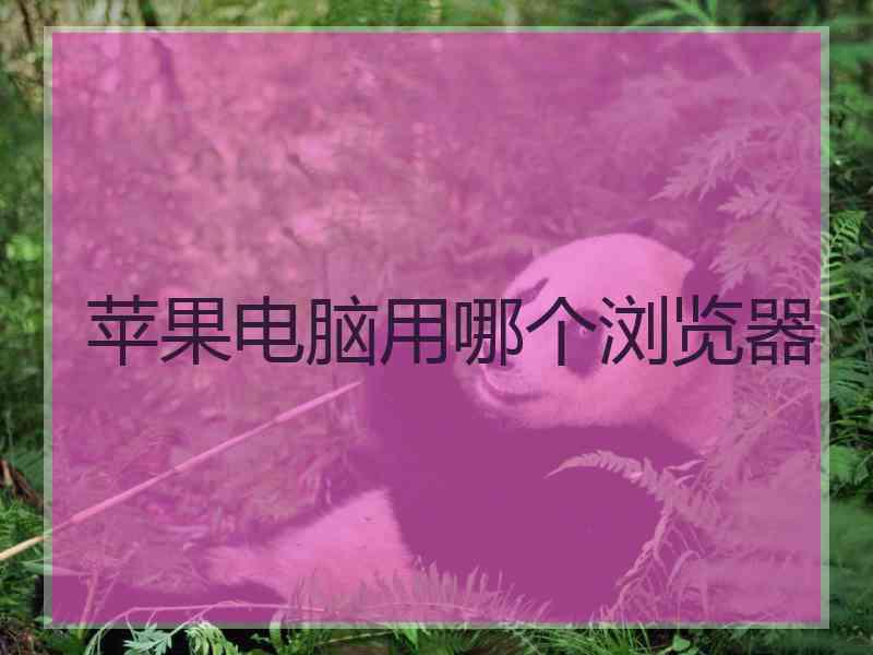 苹果电脑用哪个浏览器