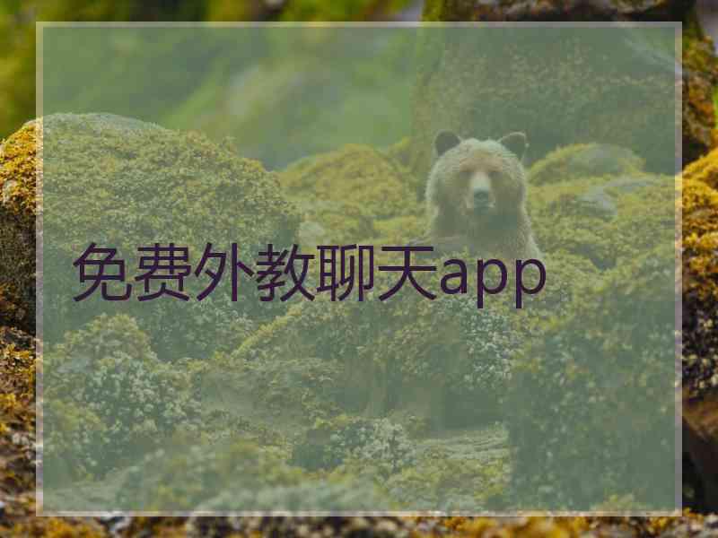 免费外教聊天app