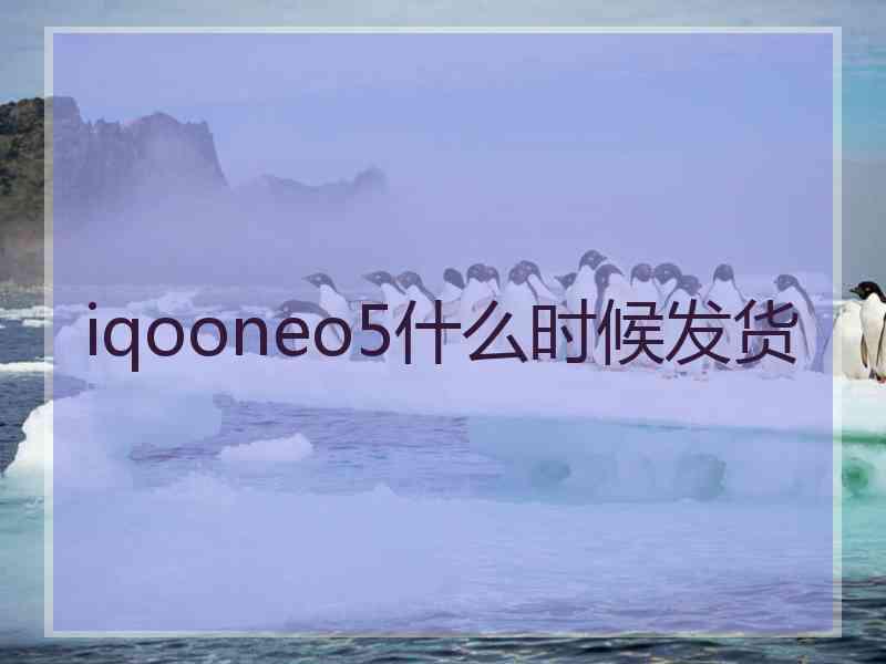 iqooneo5什么时候发货