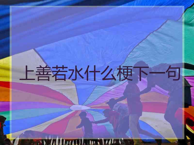 上善若水什么梗下一句