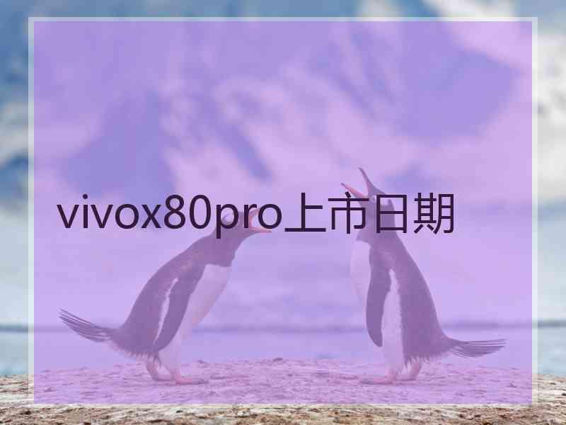 vivox80pro上市日期