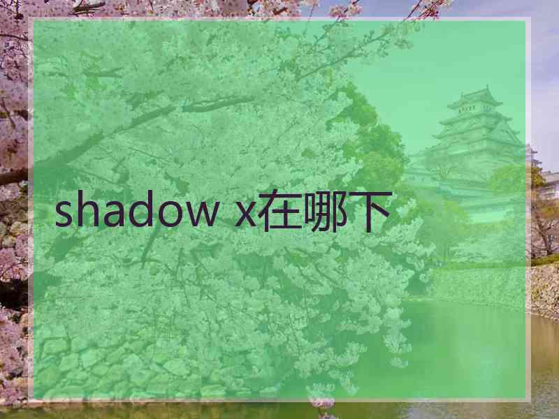 shadow x在哪下