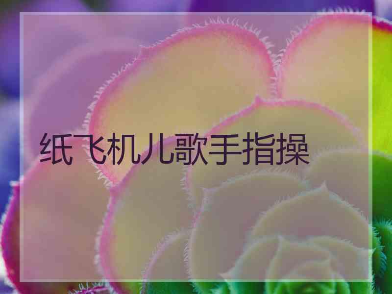 纸飞机儿歌手指操