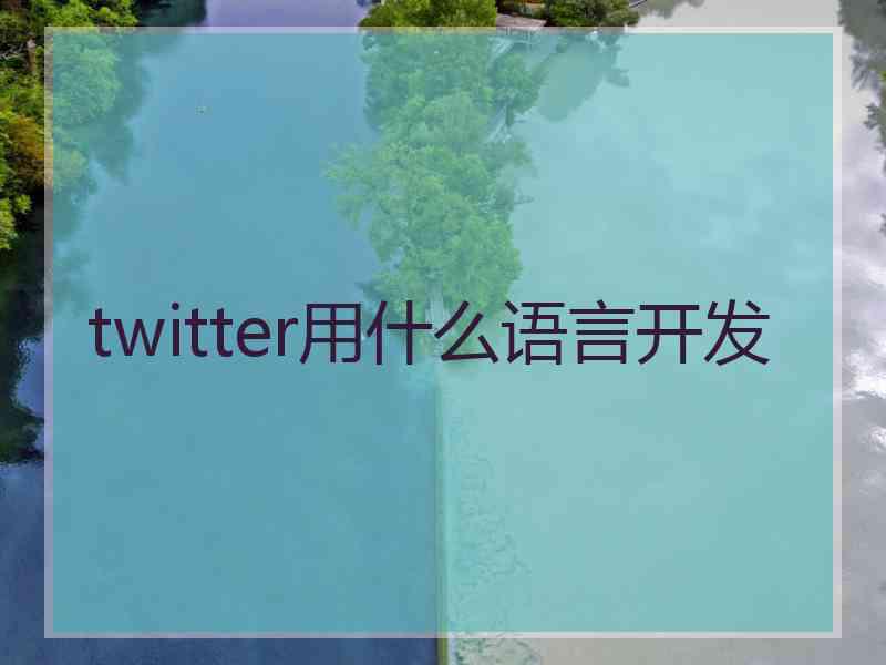 twitter用什么语言开发