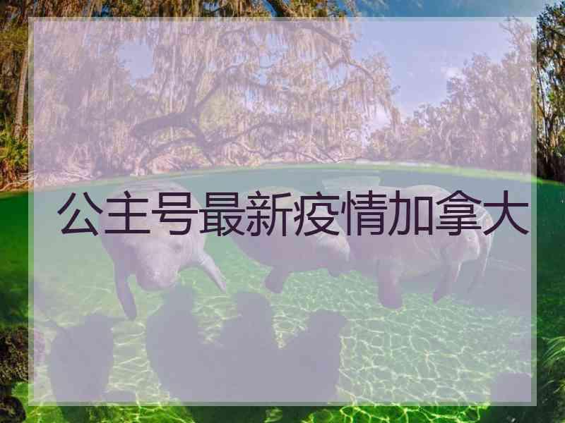 公主号最新疫情加拿大