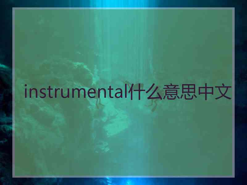 instrumental什么意思中文