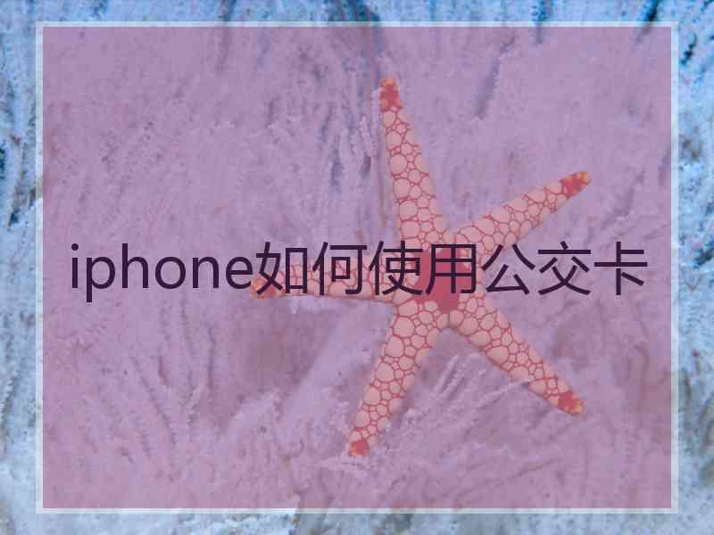 iphone如何使用公交卡