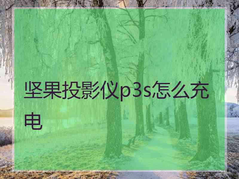 坚果投影仪p3s怎么充电