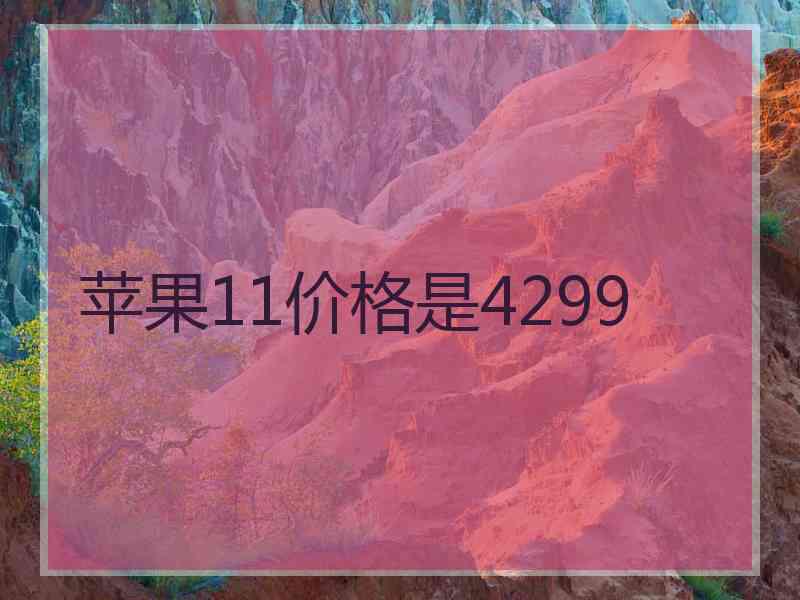 苹果11价格是4299