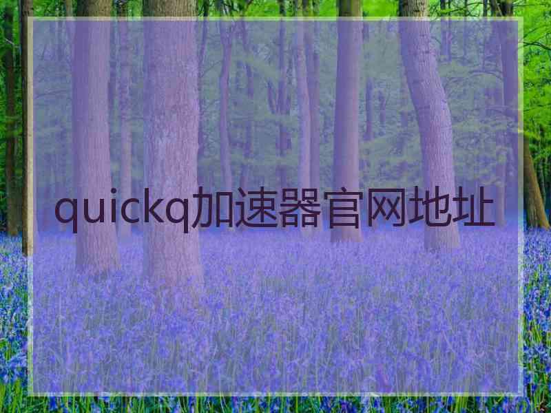 quickq加速器官网地址