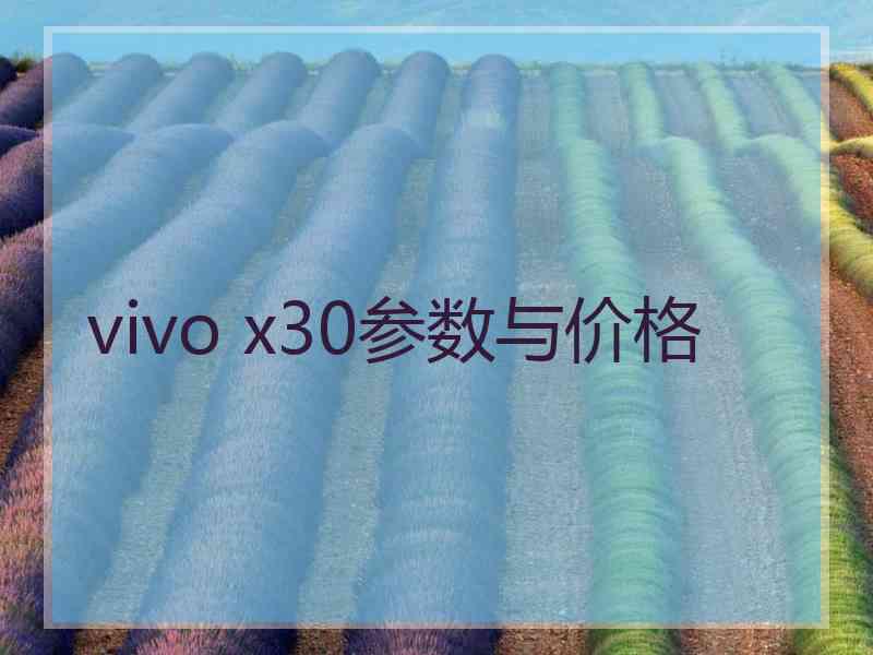 vivo x30参数与价格