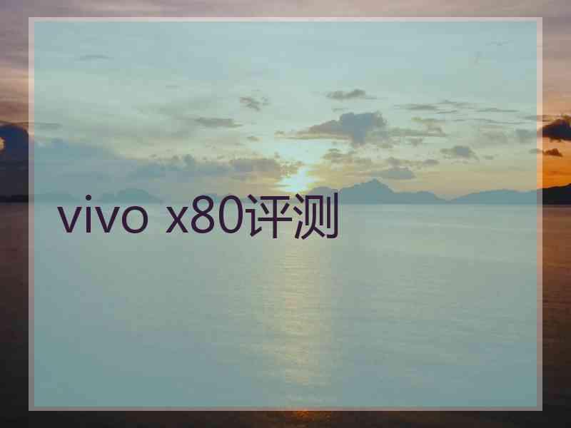 vivo x80评测