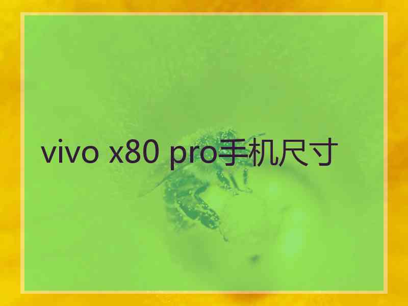 vivo x80 pro手机尺寸