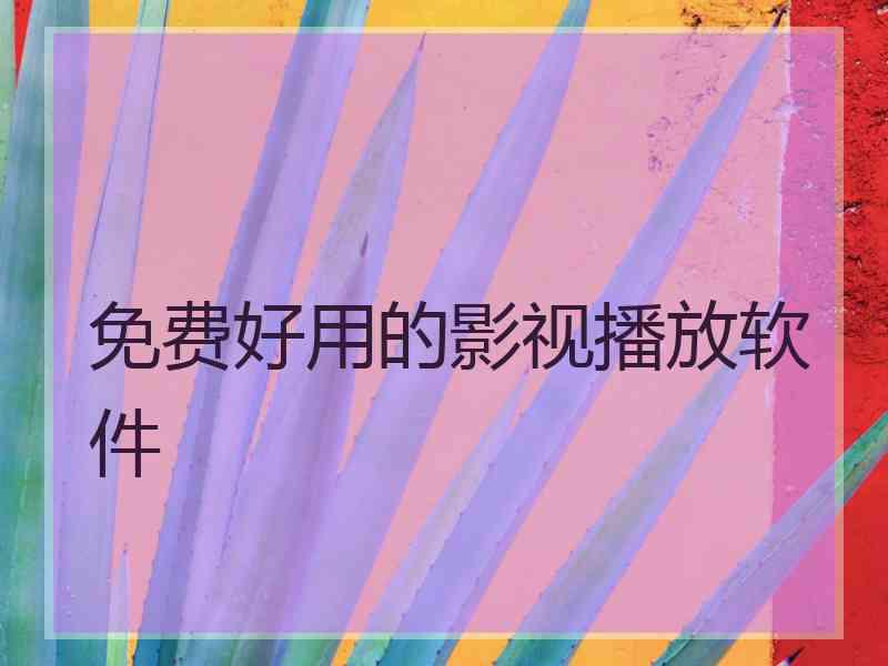 免费好用的影视播放软件