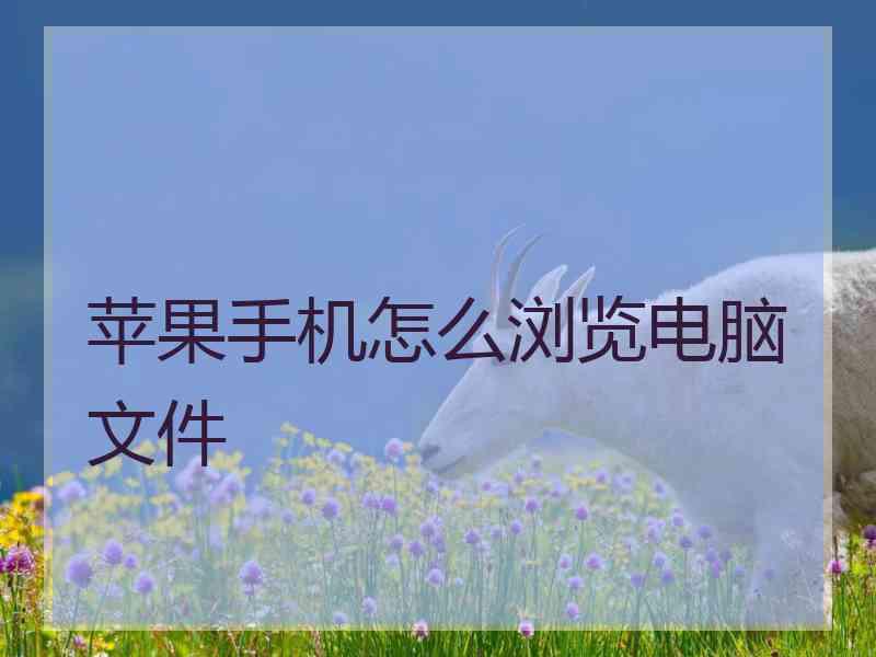 苹果手机怎么浏览电脑文件