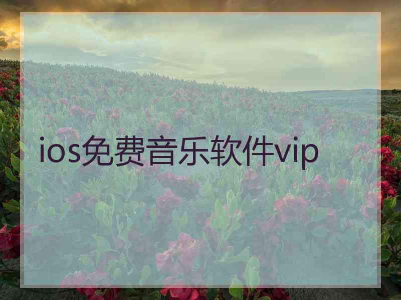 ios免费音乐软件vip